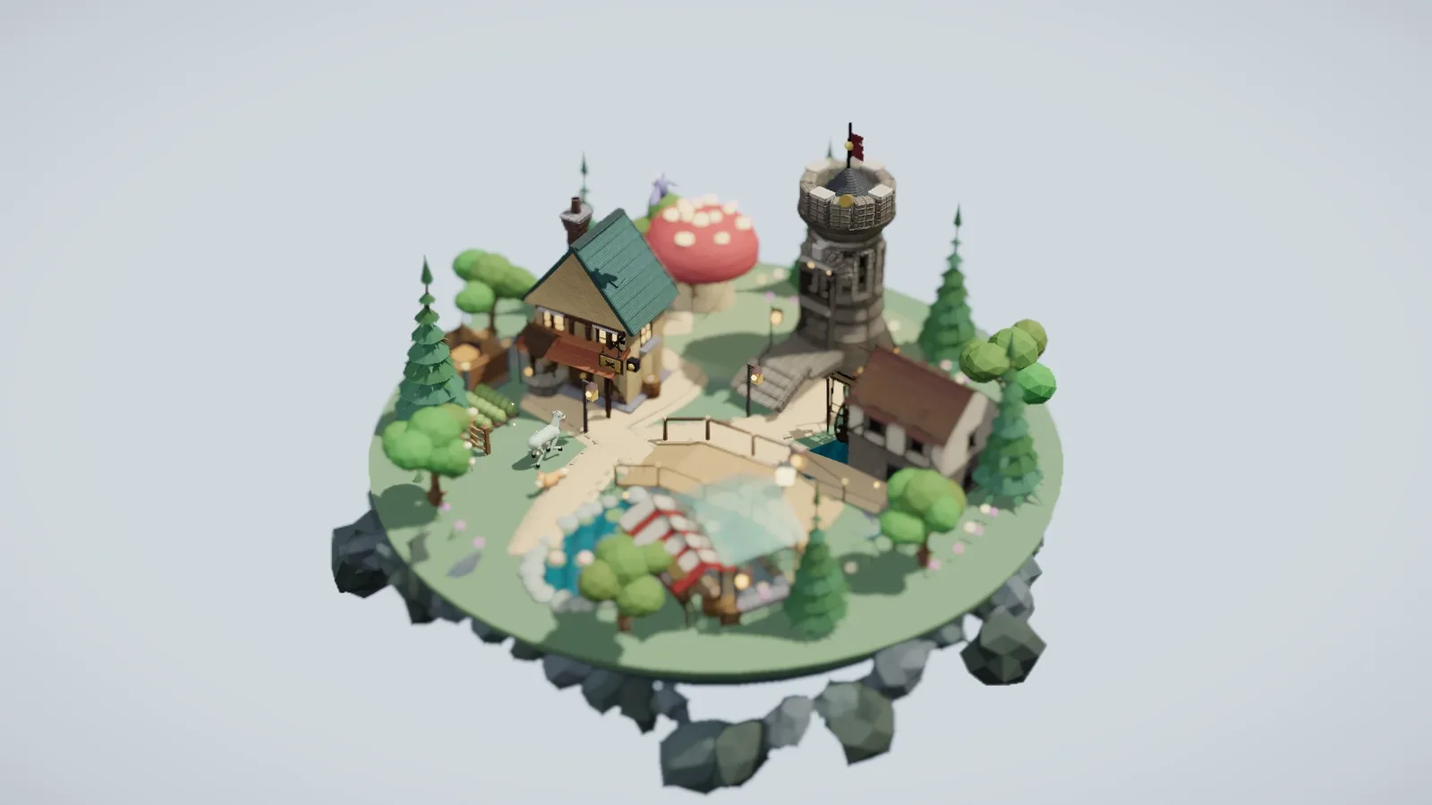 Showcase: a tilt-shift diorama treatment.
